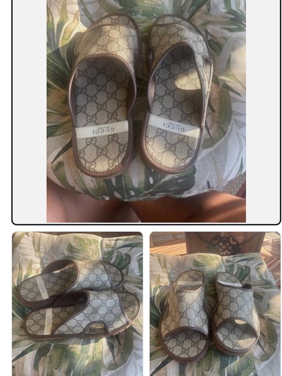 Gucci Men’s Brown GG Canvas Slide Sandals size 7 - Picture 4 of 4